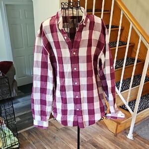 👔Timberland Men's Plaid Shirt in Purple and White